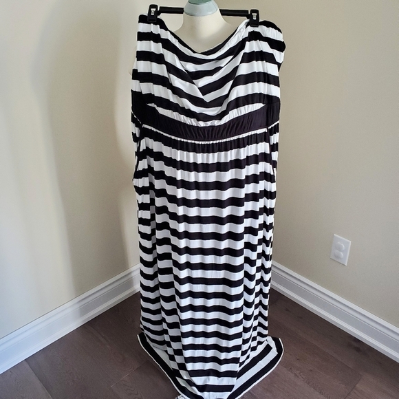 Lane Bryant Striped Strapless Plus Size Maxi Dress Size 26/28 - Picture 3 of 6